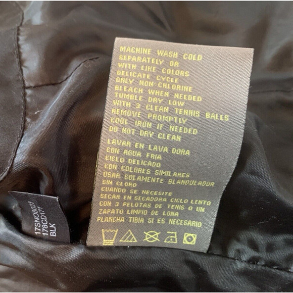 Kenneth Cole Reaction Puffer Jacket Womens Small Black Down & Feather Fill Coat - Picture 10 of 14